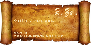 Reith Zsuzsanna névjegykártya